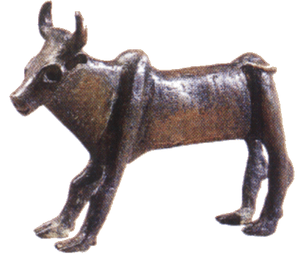 Taureau cultuel en bronze originaire de Samarie (XIIe av J.-C)